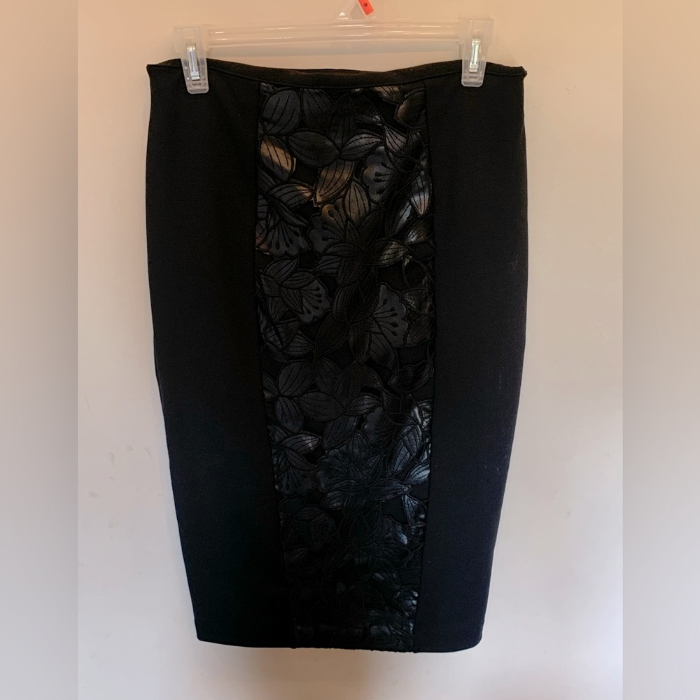 NY & Co. Pencil Skirt with floral appliqué